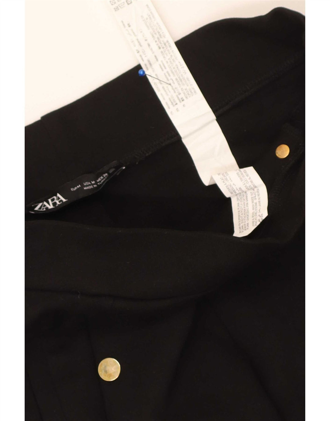 Pantaloni corti slim da donna Zara medi W28 L25 viscosa nera