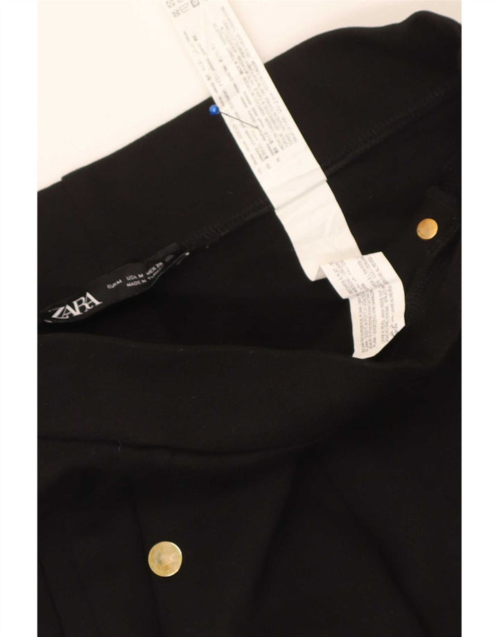 Pantaloni corti slim da donna Zara medi W28 L25 viscosa nera