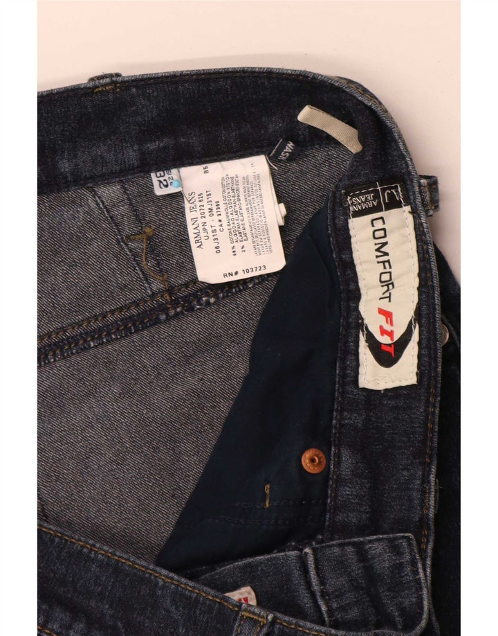 Jeans dritti da uomo Armani W32 L30 in cotone blu
