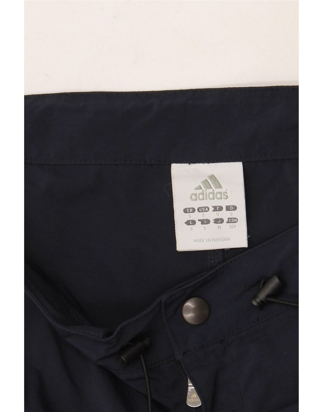Pantaloni cargo dritti da uomo ADIDAS piccoli in nylon blu navy