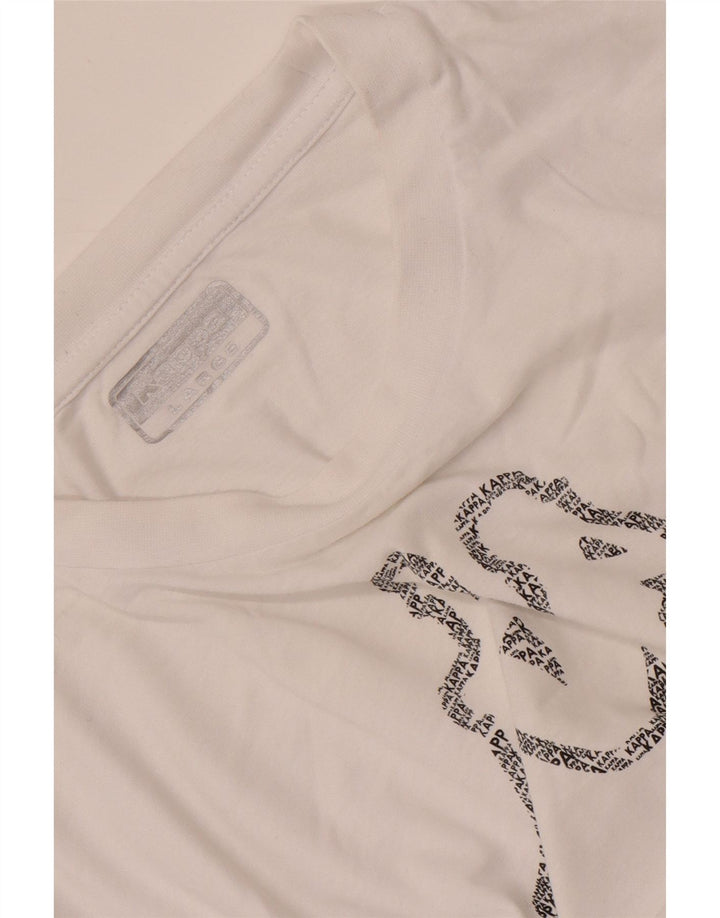 T-shirt grafica da uomo KAPPA grande bianca