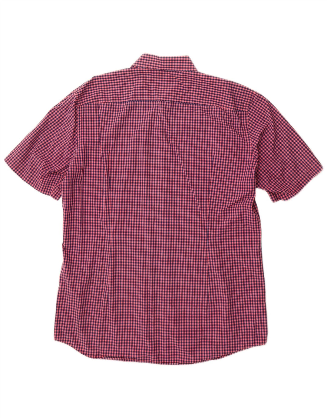 Hugo Boss Camicia da uomo a maniche corte slim fit grande a quadretti rosa