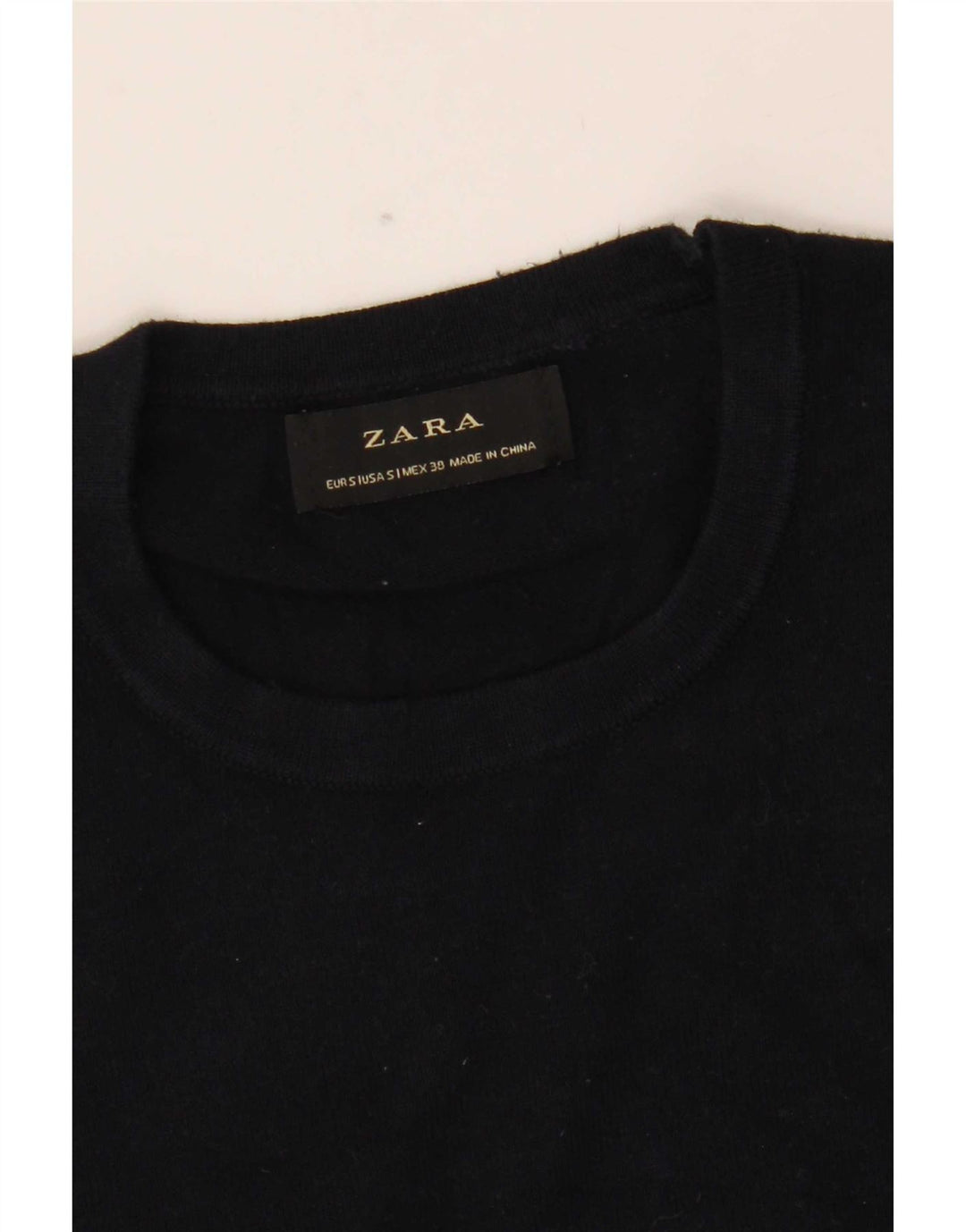 Maglione maglione girocollo da uomo Zara piccolo blu navy