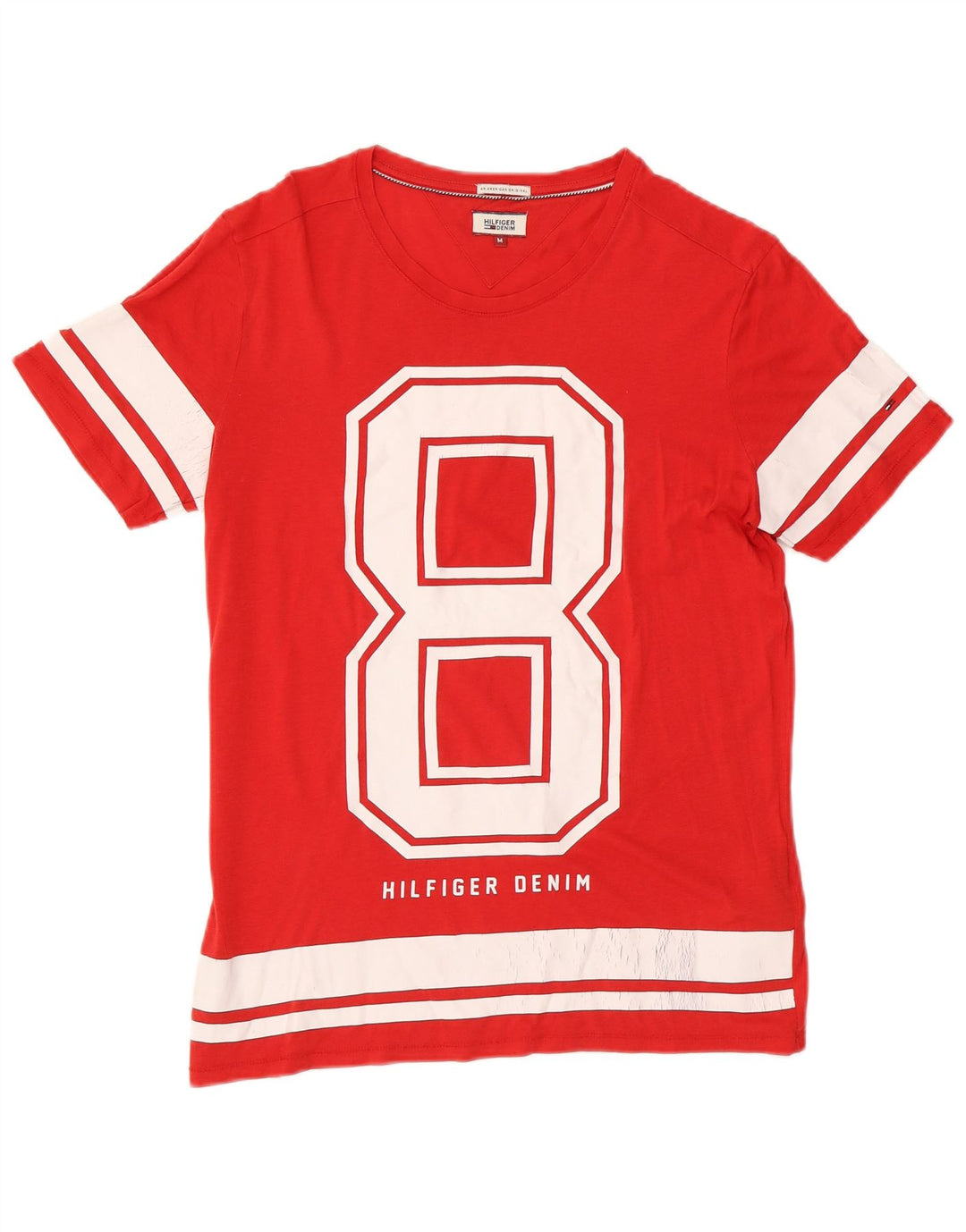 T-shirt grafica da uomo Tommy Hilfiger Top in cotone rosso medio