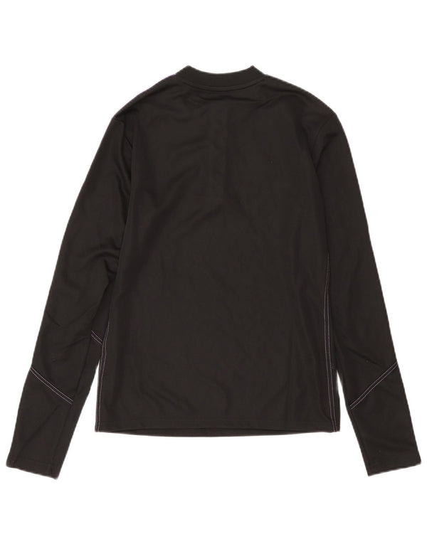 Top della tuta da ginnastica Adidas Aeroready con zip e collo da donna UK 8/10 Small Nera