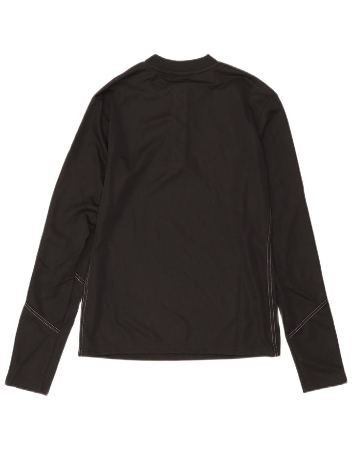 Top della tuta da ginnastica Adidas Aeroready con zip e collo da donna UK 8/10 Small Nera