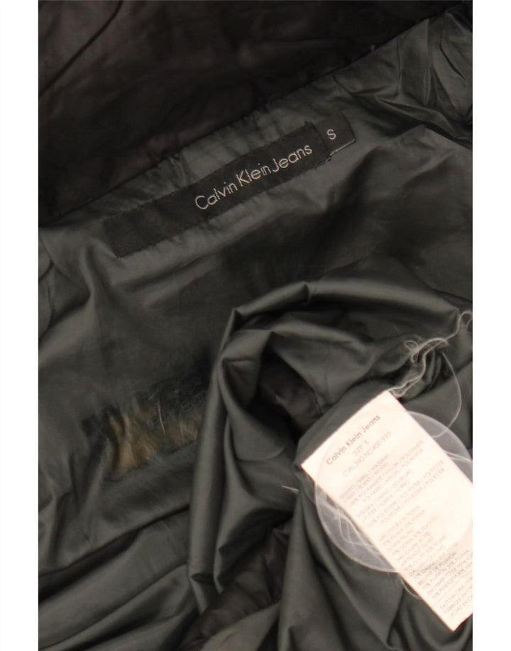 Cappotto imbottito con cappuccio da donna Calvin Klein UK 10 Small Nero Poliammide