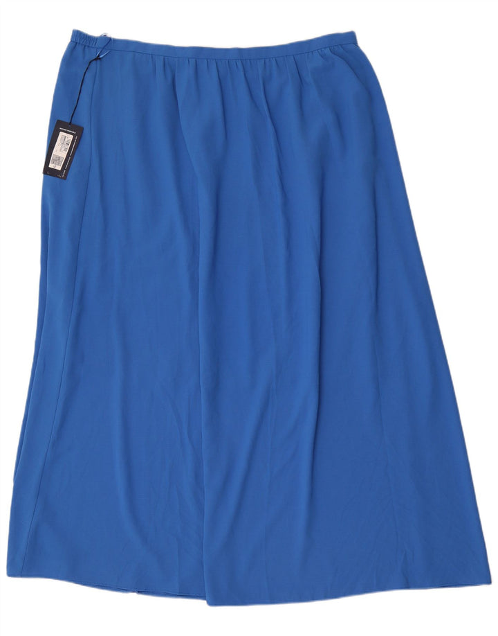 Gonna a trapezio da donna Marks & Spencer UK 20 2XL W40 poliestere blu