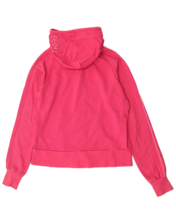 Felpa con cappuccio e zip da donna Nike UK 10/12 Cotone rosa medio