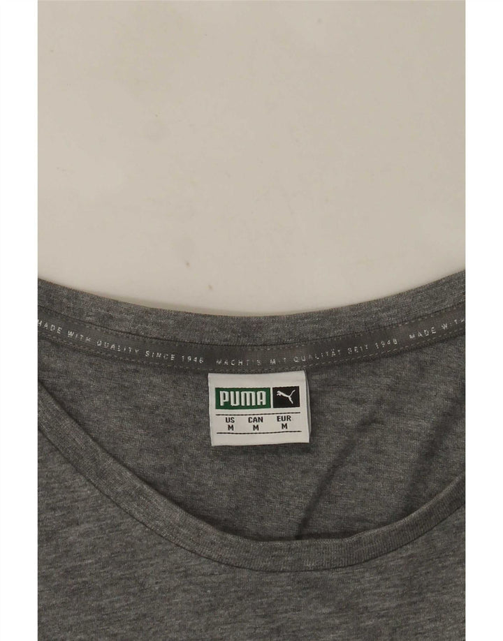 T-shirt grafica da uomo Puma Top grigio medio chiazzato