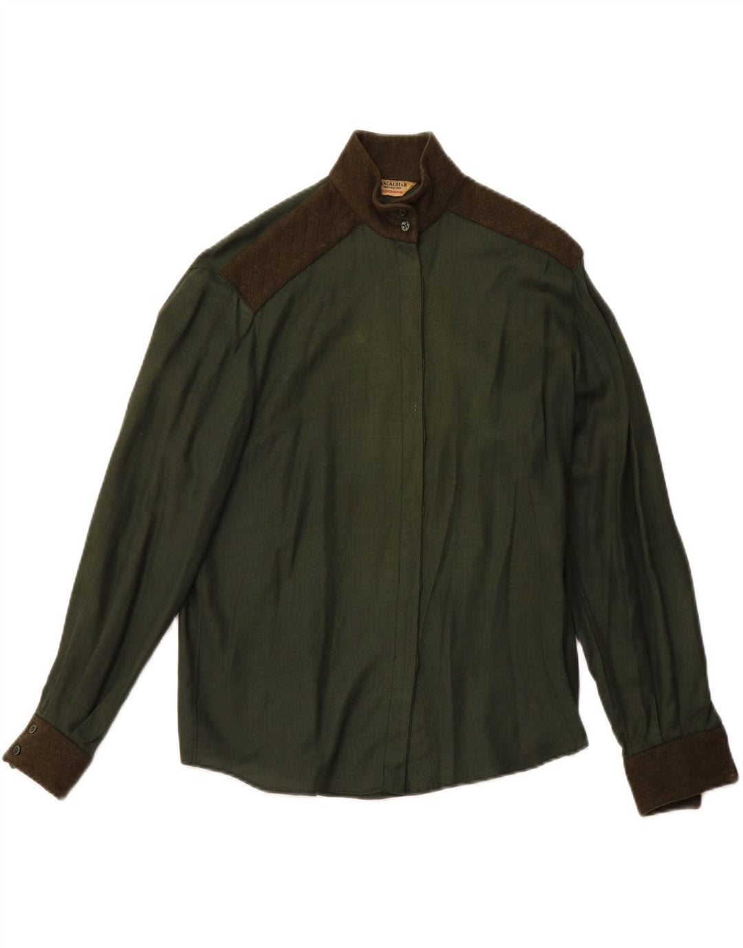 PANCALDI & B Camicia militare da donna Camicetta UK 14 Colore verde medio