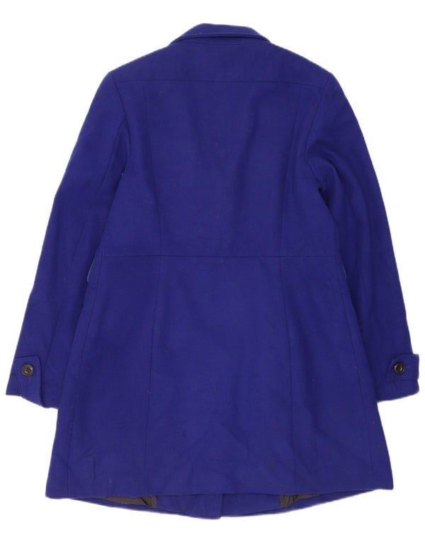 Cappotto doppiopetto militare da donna Marks & Spencer UK 12 Blu medio