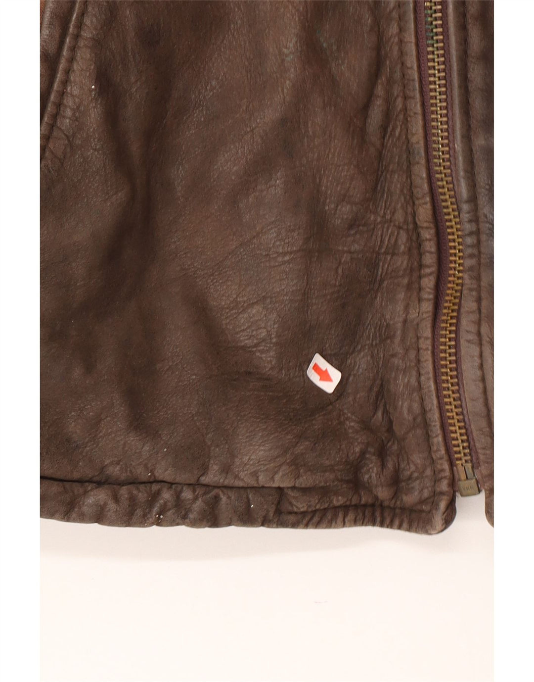 Giacca in pelle vintage da uomo UK 38 in pelle marrone medio