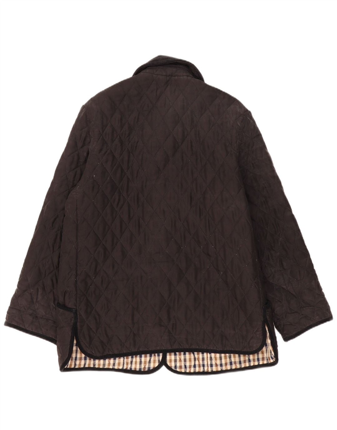 Giacca trapuntata da donna Aquascutum UK 18 XL seta nera