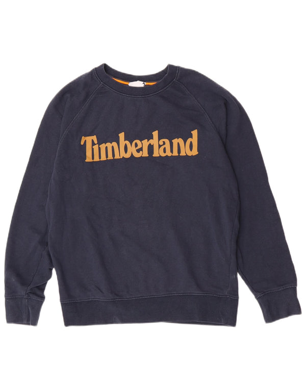 Timberland Felpa da uomo con vestibilità regolare grafica Maglione piccolo blu navy