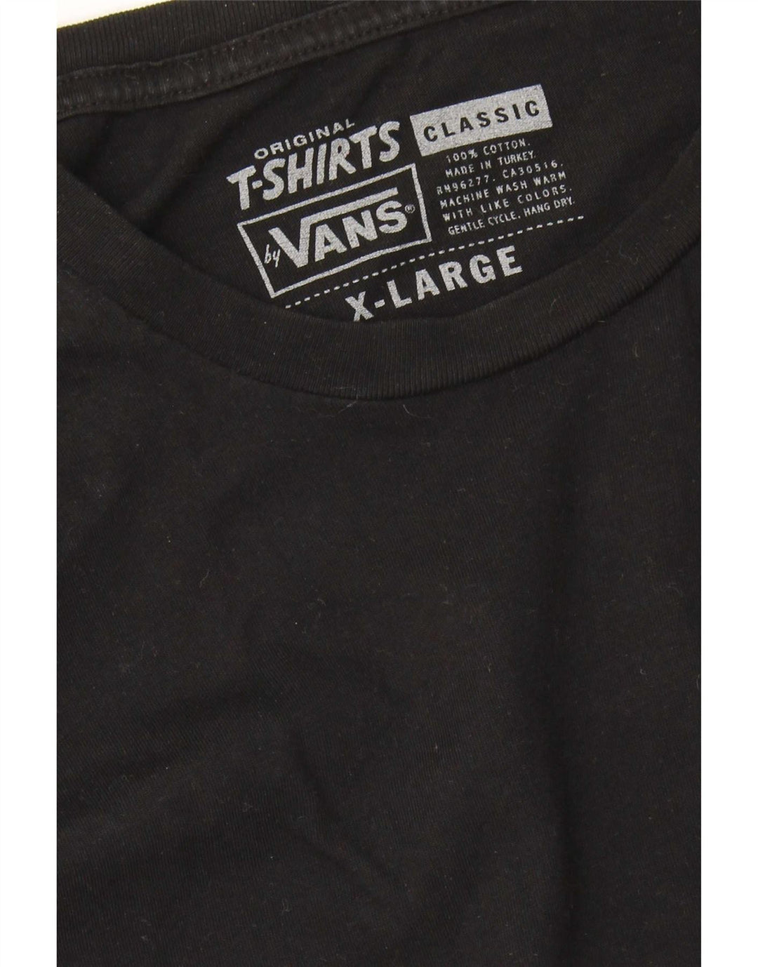 Maglietta grafica da uomo Vans a maniche lunghe XL in cotone nero