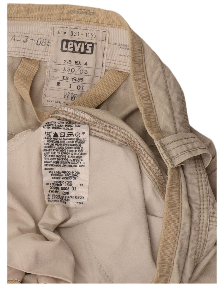 Pantaloncini cargo da uomo LEVI'S W32 in cotone beige medio