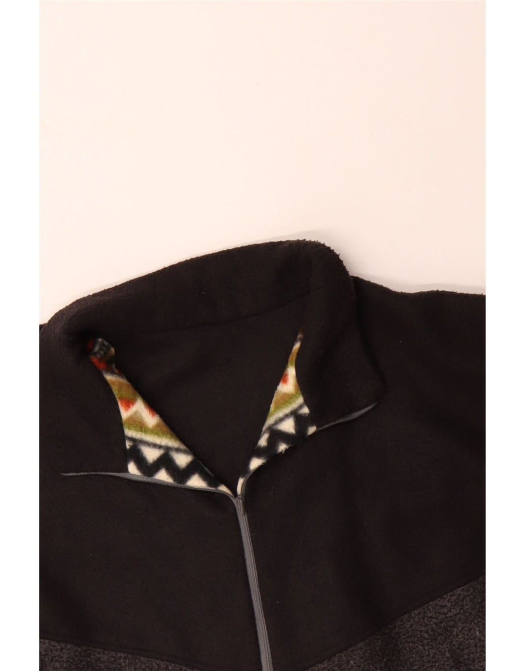 Maglione in pile da uomo con zip e collo VINTAGE 4XL multicolore Argyle/Diamond