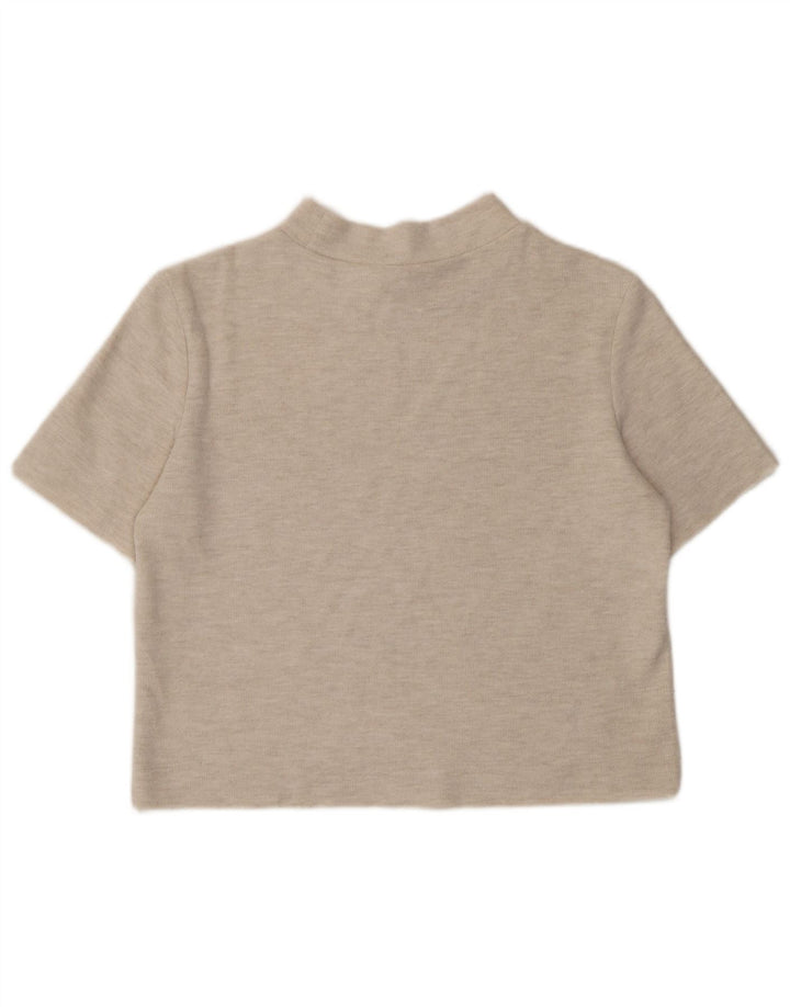 T-shirt Zara da donna Top UK 14 beige medio chiazzato
