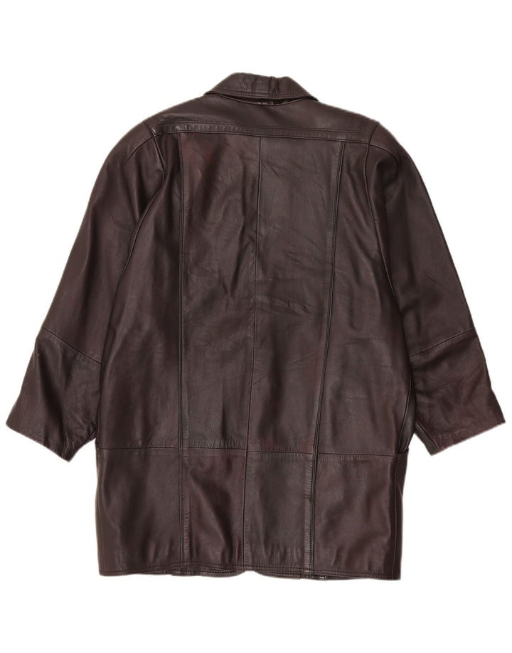 Cappotto oversize in pelle vintage da donna EU 38 Marrone medio