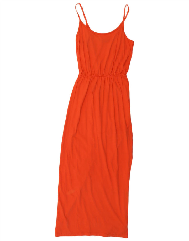 Abito lungo senza maniche da donna Marks & Spencer UK 10 piccolo arancione