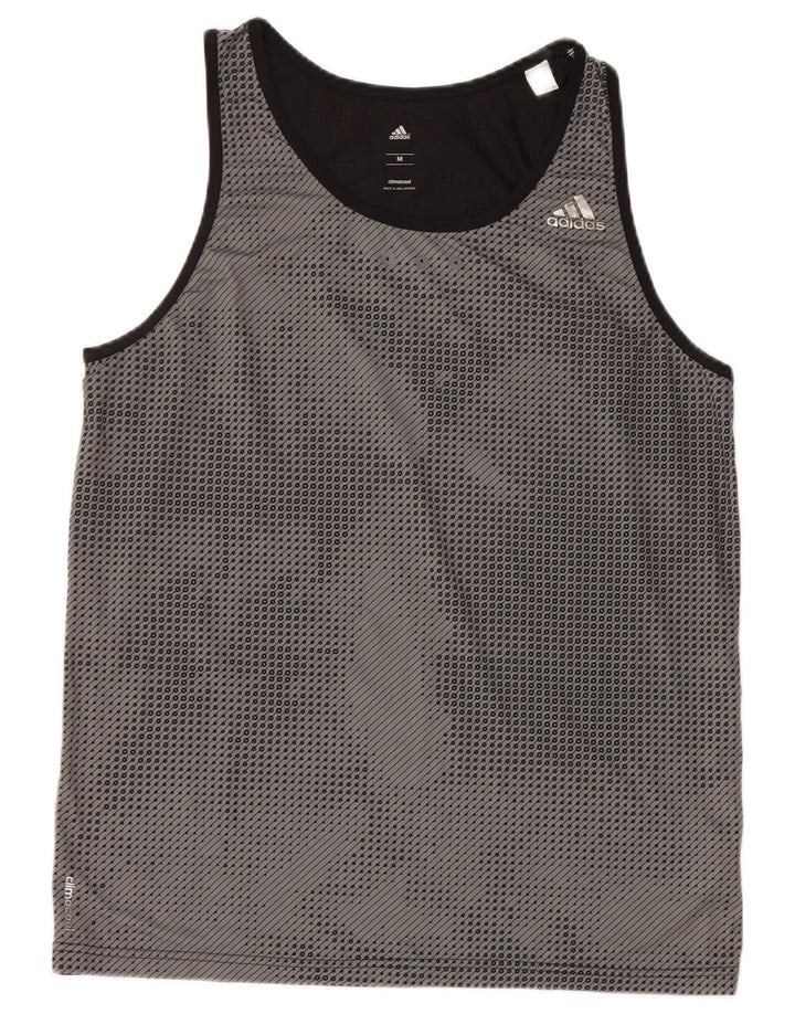 Canotta Adidas Climacool da uomo, poliestere medio a righe nere