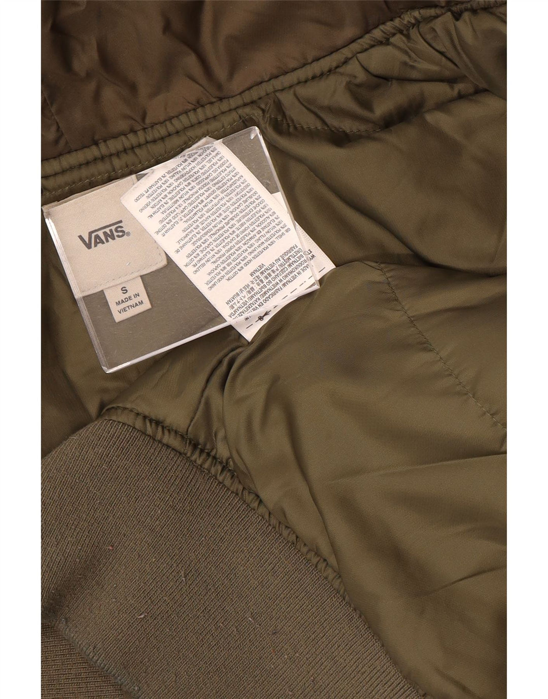 Giacca bomber con cappuccio da uomo Vans UK 36 Small Khaki Colourblock Poliestere