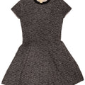 Abito a trapezio da donna Michael Kors UK 12 cotone medio nero screziato