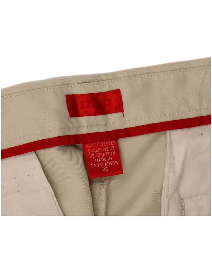 Pantaloncini chino da uomo con ancoraggio IZOD W36 Large Beige Poliestere