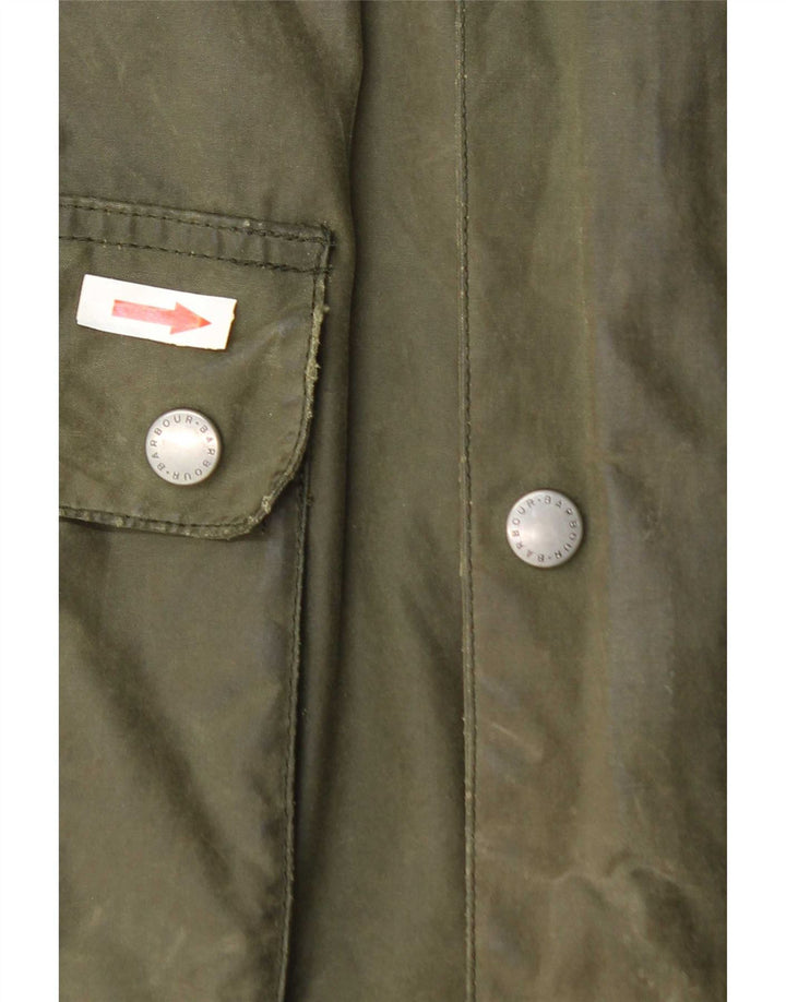 Giacca da uomo in cotone cerato Barbour UK 36 piccolo cotone verde