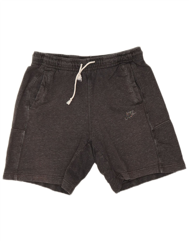 Pantaloncini sportivi Nike da uomo in cotone screziato grigio medio