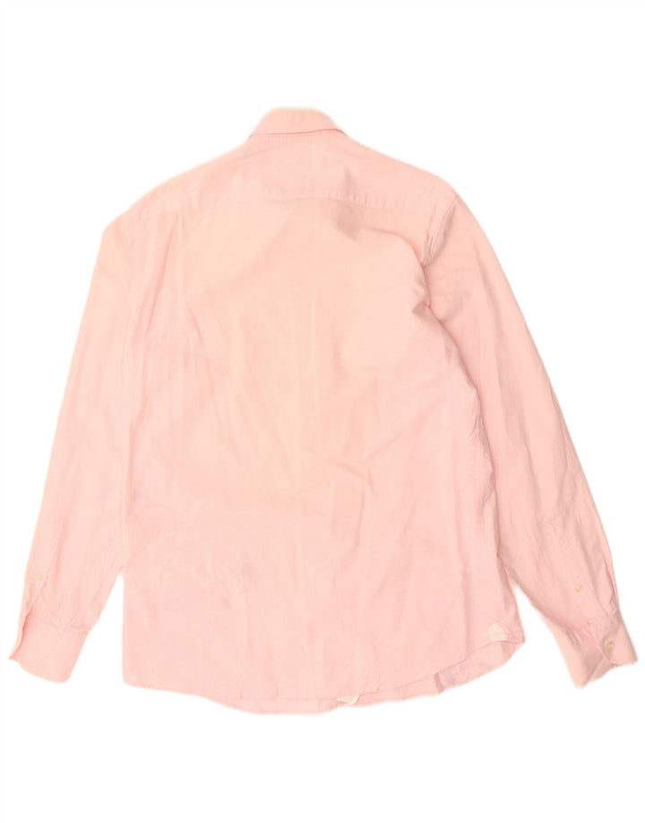 MASSIMO DUTTI Camicia casual da uomo in cotone rosa medio