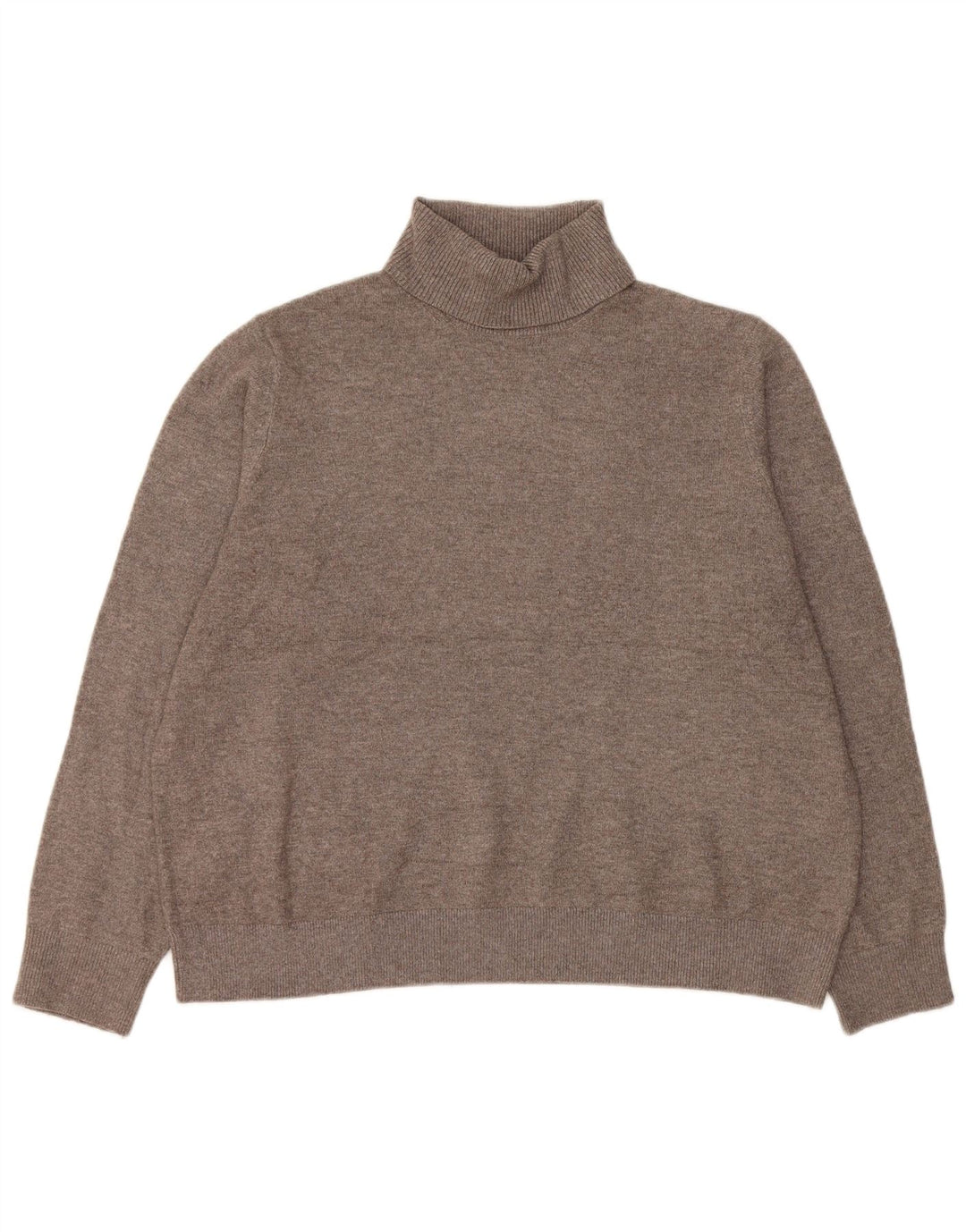 Maglione maglione oversize a collo alto Marks & Spencer da donna UK 16 grande grigio