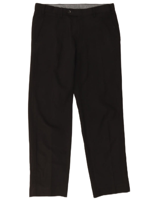 Pantaloni chino regolari da uomo Marks & Spencer W32 L29 poliestere nero
