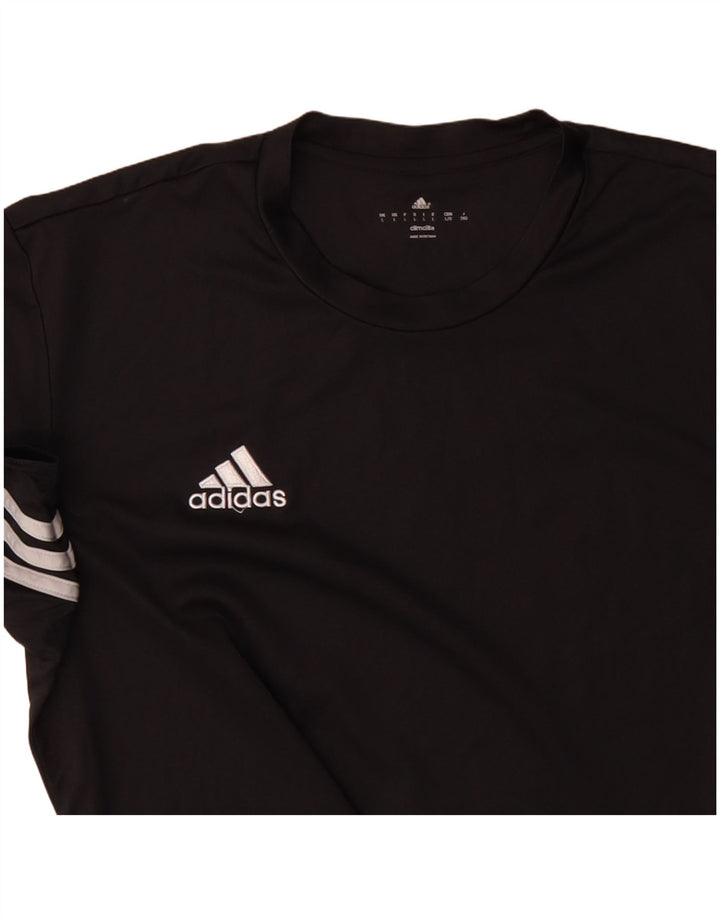 T-shirt Adidas Climalite da uomo, grande, in poliestere nero