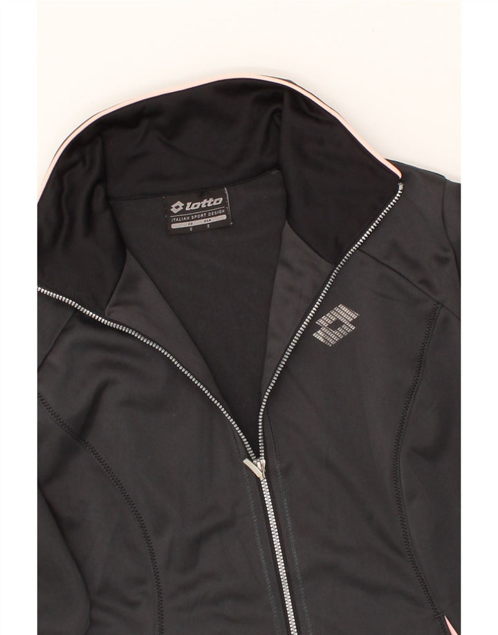 LOTTO Womens Tracksuit Top Jacket UK 10 Small Grey Vintage Lotto and Second-Hand Lotto from Messina Hembry 