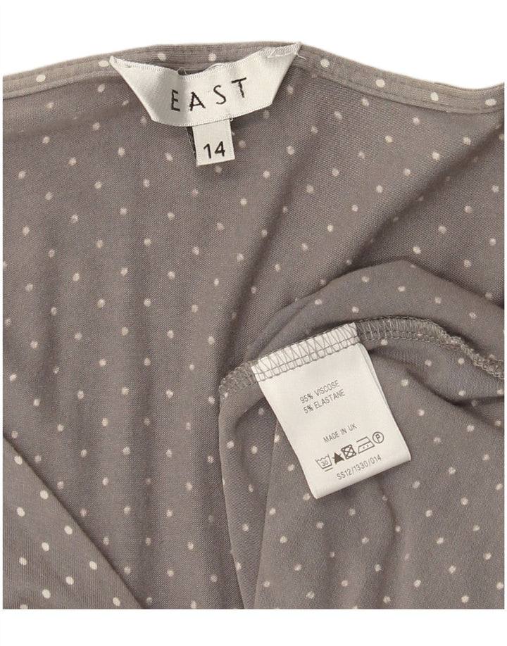 Abito a trapezio da donna East UK 14 Viscosa maculata grigio medio