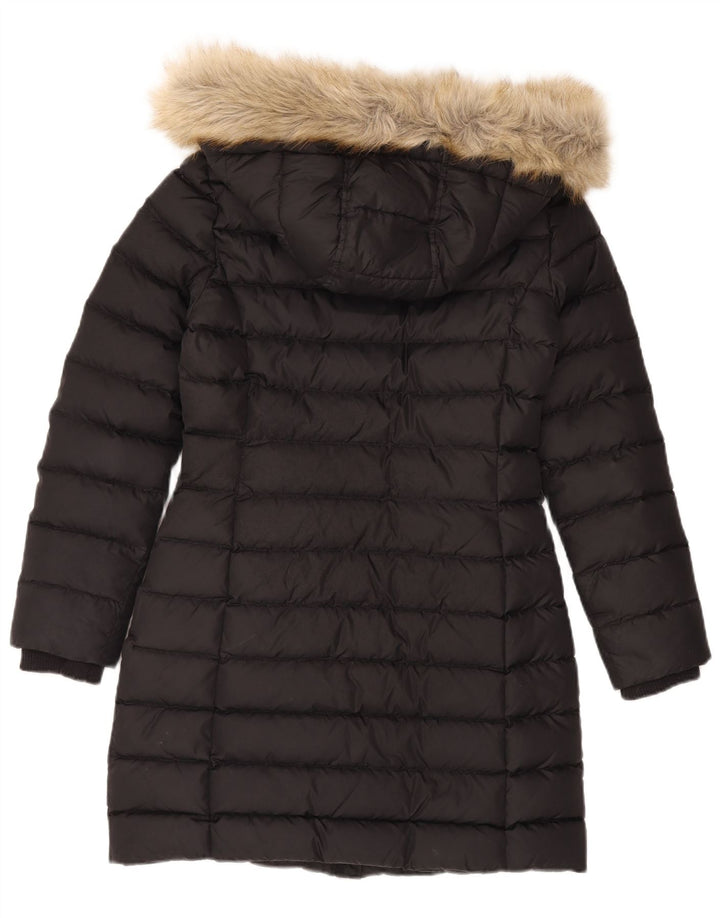 Cappotto imbottito con cappuccio da donna Tommy Hilfiger UK 10 piccolo poliestere nero