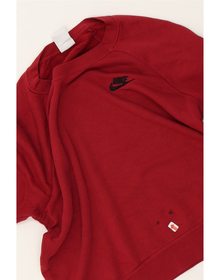 NIKE Womens Sweatshirt Jumper UK 14 Medium Red Cotton Vintage Nike and Second-Hand Nike from Messina Hembry 