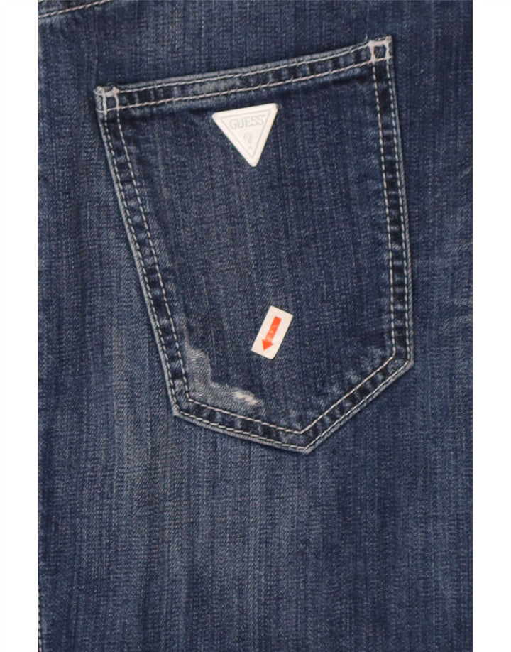 Gonna in denim da donna Guess W28 Blu medio