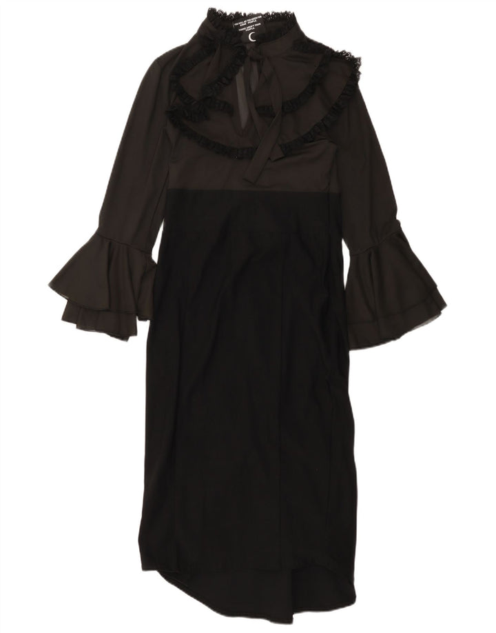 Vestito lungo da donna a maniche lunghe KILLSTAR UK 8 Small Black Colourblock