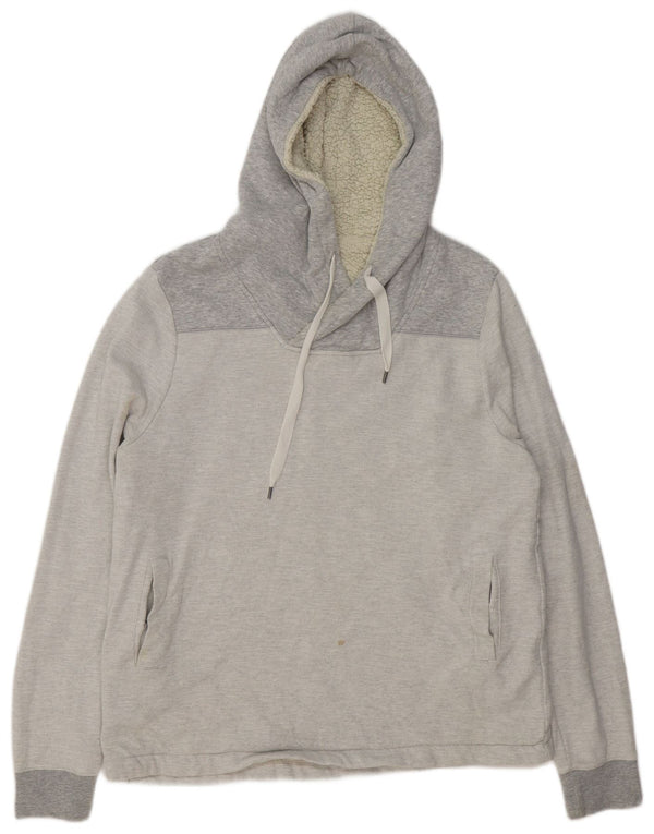BILLABONG Womens Hoodie Jumper US 12 Large Grey Cotton