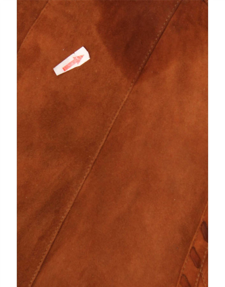Cappotto in shearling vintage da donna dal taglio ampio IT 44 Marrone medio