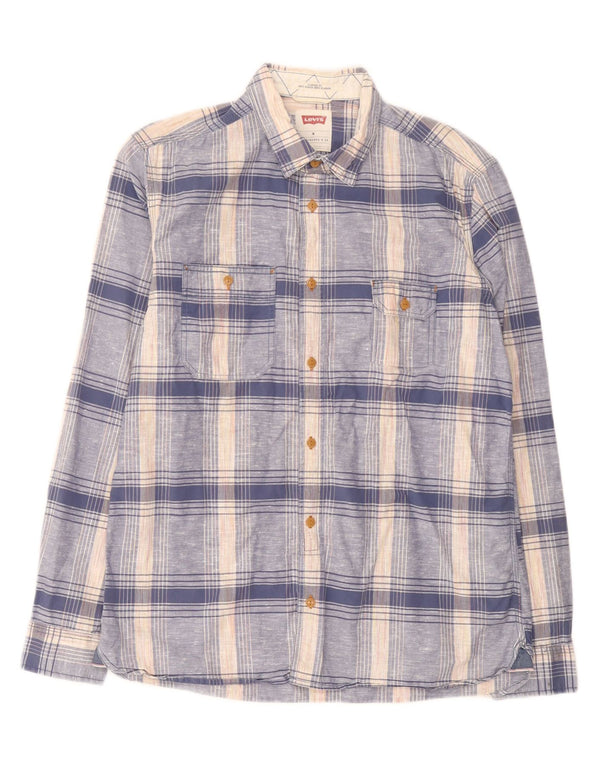 Camicia Levi's Uomo in cotone a quadri blu medio