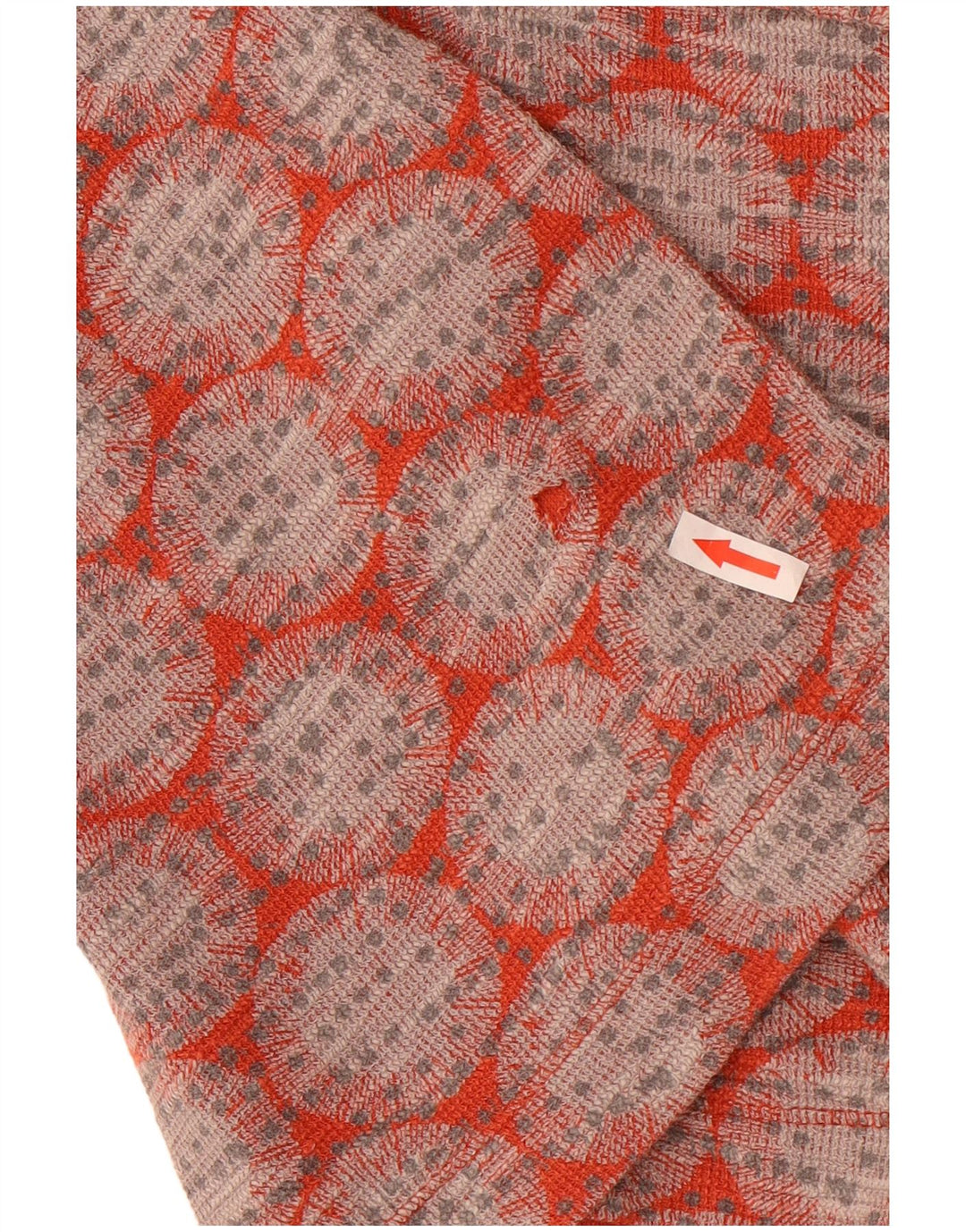 Top corto da donna a maniche lunghe White Stuff UK 12 Rosso medio geometrico