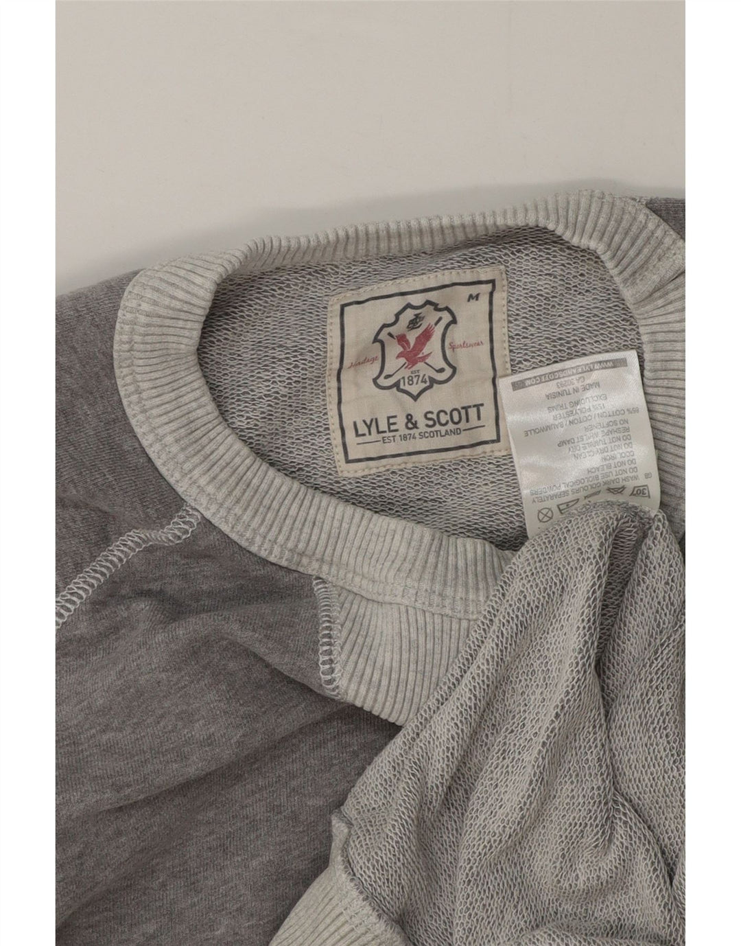 Felpa da uomo a maniche corte LYLE & SCOTT in cotone grigio medio