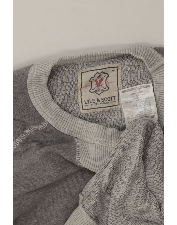 Felpa da uomo a maniche corte LYLE & SCOTT in cotone grigio medio