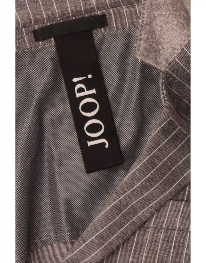 Giacca blazer da uomo a 2 bottoni Joop UK 40 grande gessato grigio