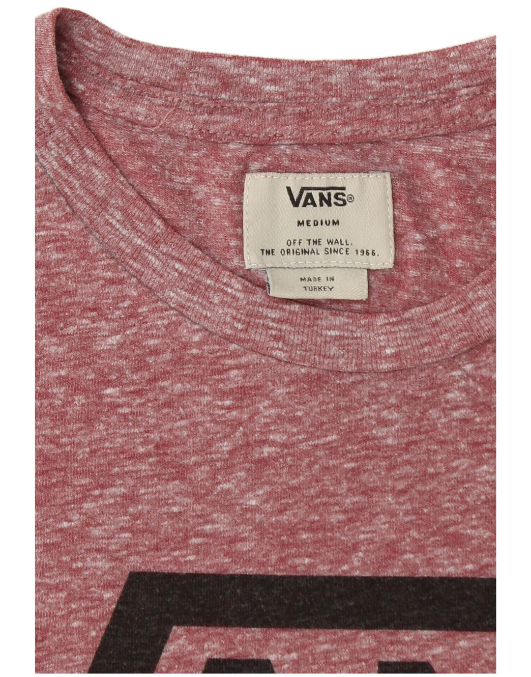 T-shirt grafica da uomo VANS Top medio bordeaux screziato