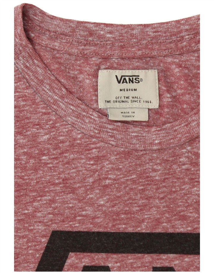 T-shirt grafica da uomo VANS Top medio bordeaux screziato